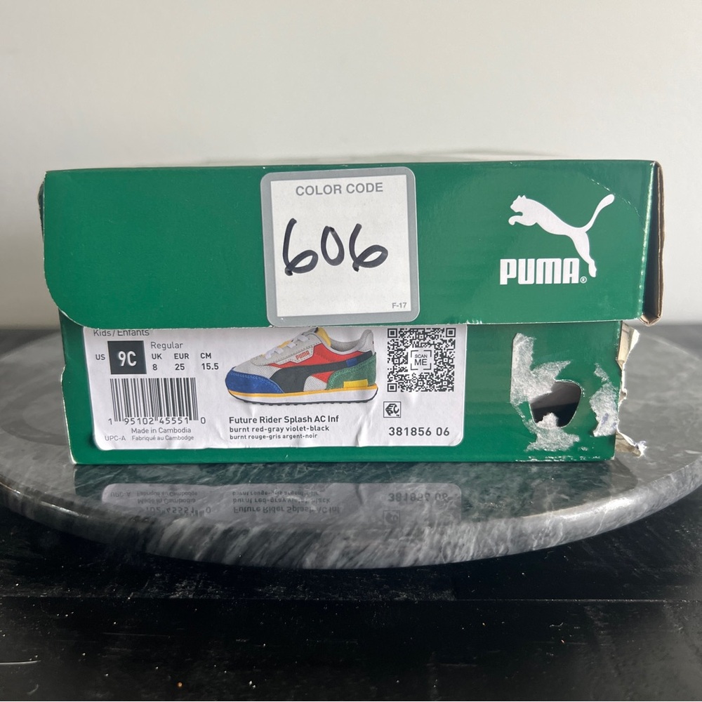 NWT PUMA Future Rider Splash AC Unisex Child Size 9C Slip on Sneaker